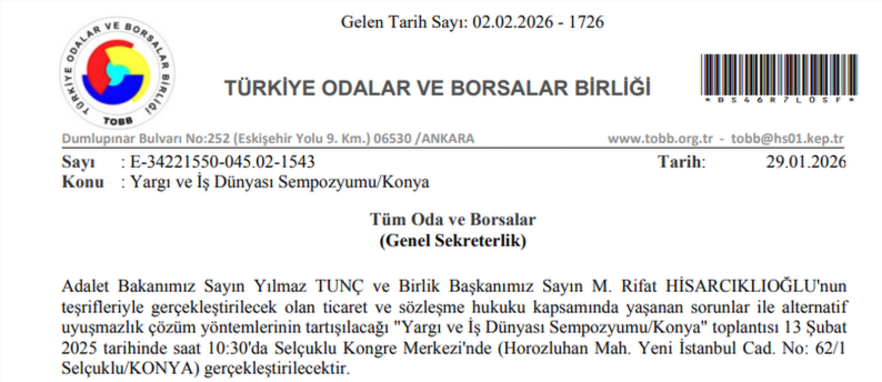 Yargı ve İş Dünyası Konya'da buluşuyor