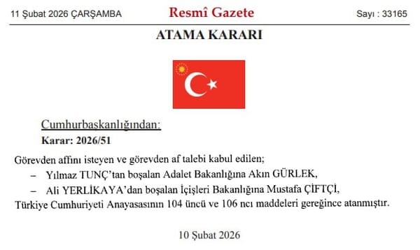 Sürpriz gelişme: Adalet Bakanı ve İç İşleri Bakanı görevden alındı, gerekçesi merak ediliyor